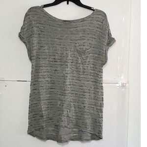 A Calvin Klein Women's Slouchy Slub Top Grunge Comfort Y2K Streetwear M